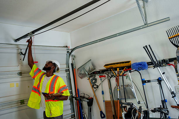 Professional Garage Door Panel Replacement technician working in Hillburn, NY